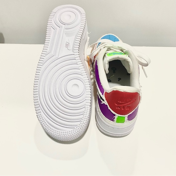 Women’s Air Force 1 ‘07 LX Low Tear Away Nike White/Multi Color Size 7 Unisex - Picture 5 of 16